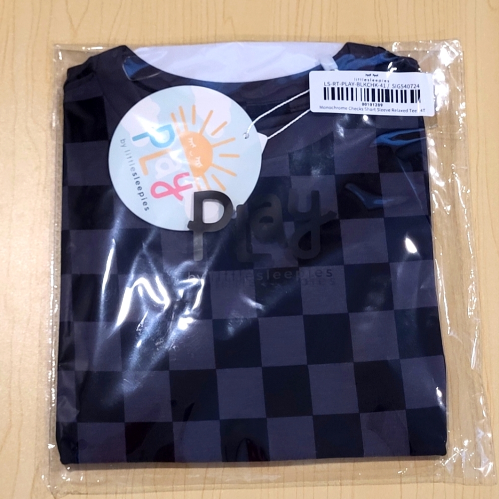 Little Sleepies - Checkered Black Shirt
